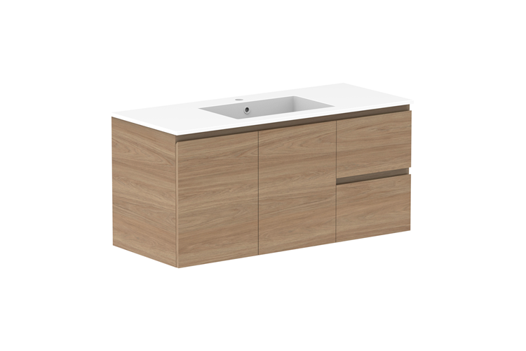 ADP Glacier Lite Full Depth Door & Drawer Twin Vanity