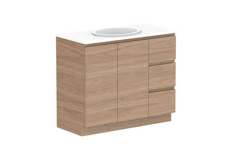 Adp Glacier Lite Full Depth Door & Drawer Trio Vanity