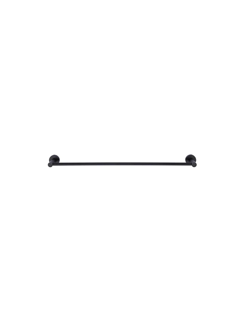 Meir Round Single Towel Rail 600mm, Matte Black