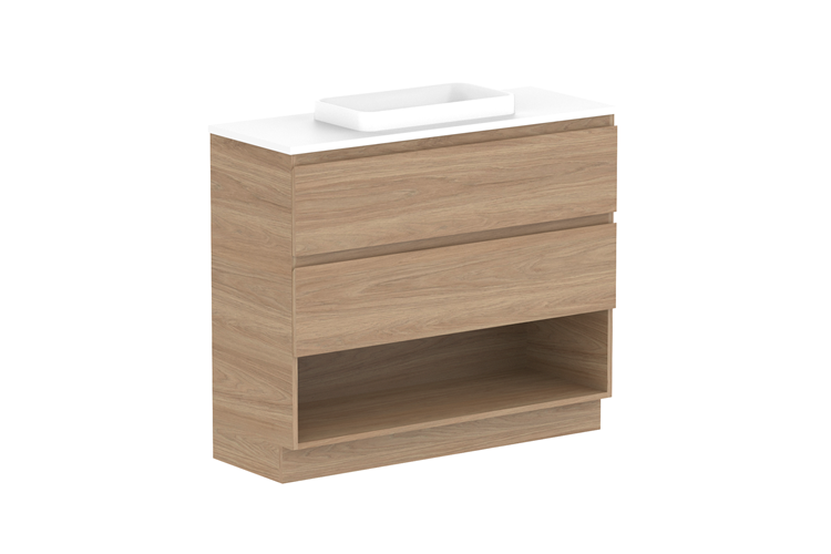 ADP Glacier Lite Ensuite Shelf Floor Trio Vanity