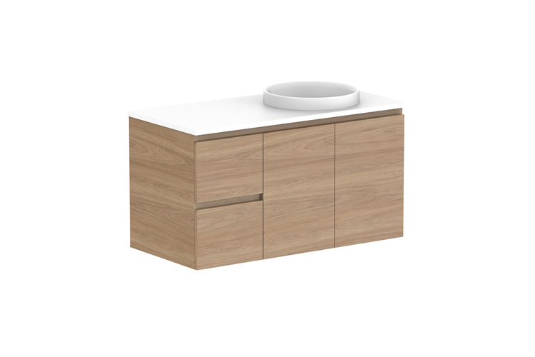 ADP Glacier Lite Full Depth Door & Drawer Twin Vanity