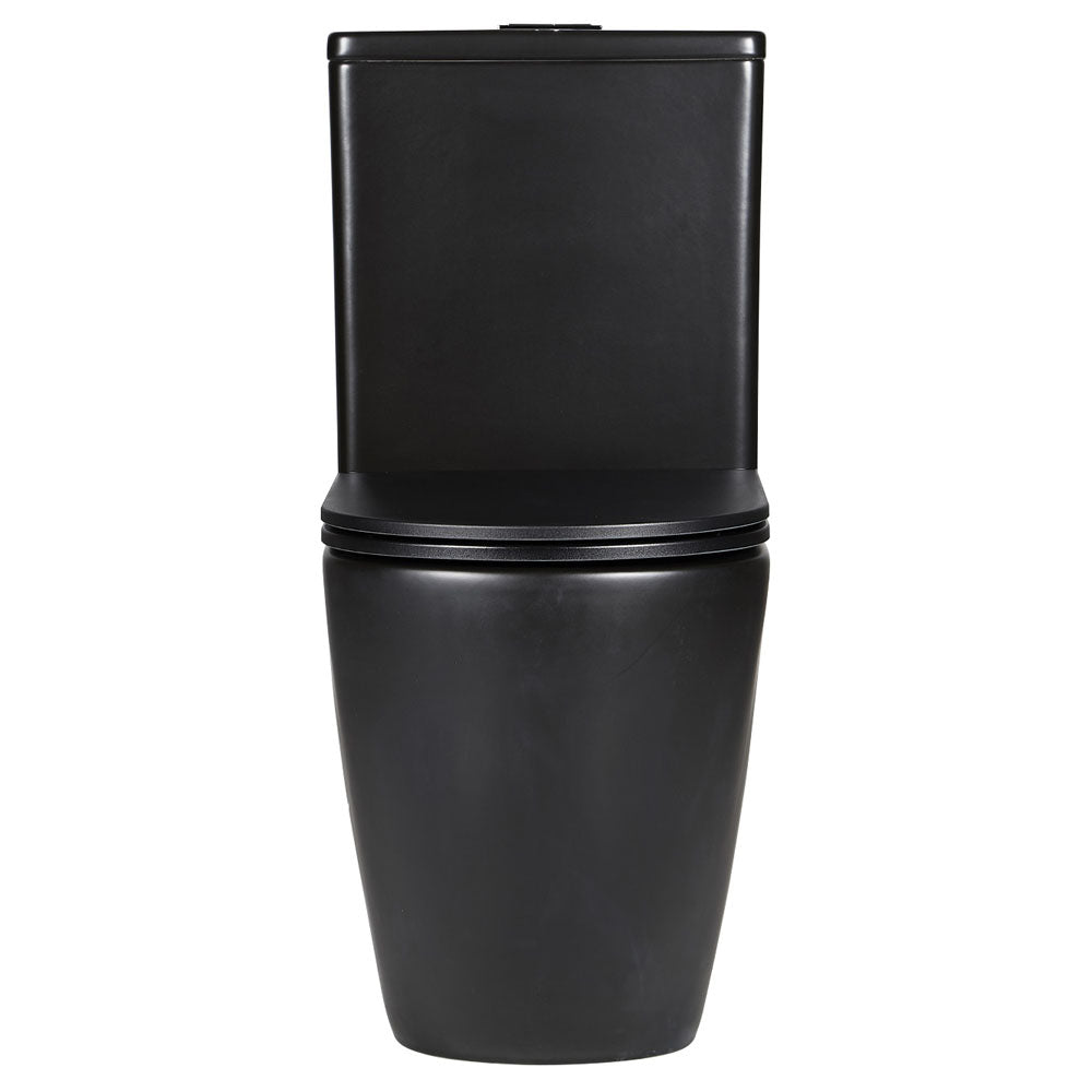 Fienza Koko Tornado Back-to-Wall P-Trap Toilet Suite Matte Black
