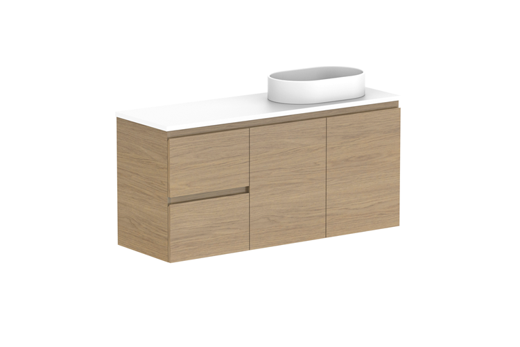 ADP Glacier Lite Ensuite Door & Drawer Twin Vanity