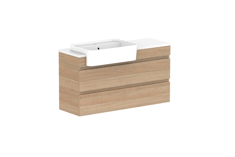 ADP Glacier Pro Semi Recessed All Drawer Twin Vanity