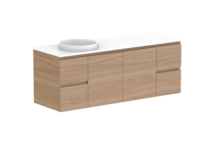 ADP Glacier Lite Full Depth Door & Drawer Twin Vanity