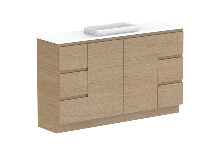 ADP Glacier Lite Ensuite Door & Drawer Trio Vanity