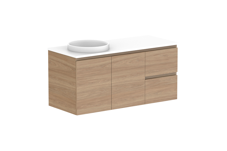 ADP Glacier Lite Full Depth Door & Drawer Twin Vanity