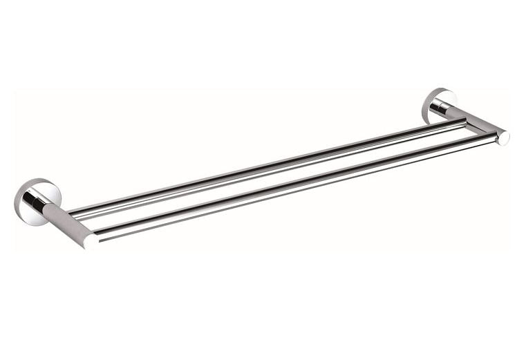 Badundkuche Rund Double Towel Rail 600mm - Chrome