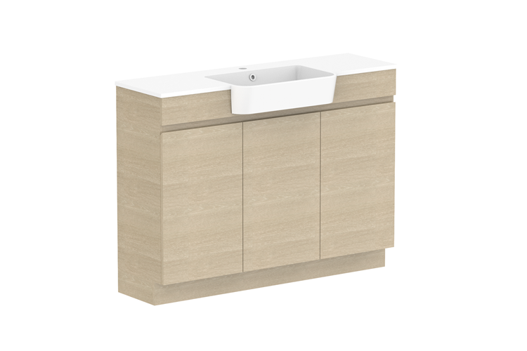 ADP Glacier Lite Semi Recessed All Door Trio Vanity