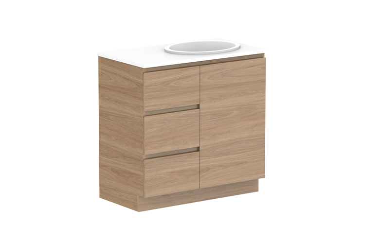 Adp Glacier Lite Full Depth Door & Drawer Trio Vanity