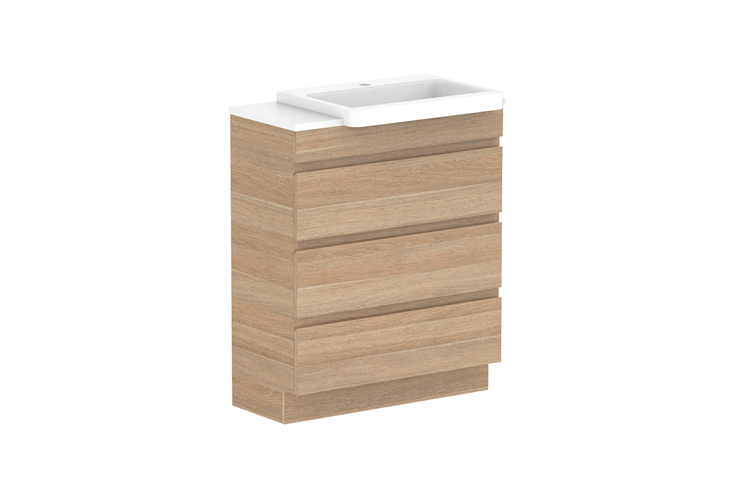 ADP Glacier Pro Semi Recessed All Drawer Trio Vanity