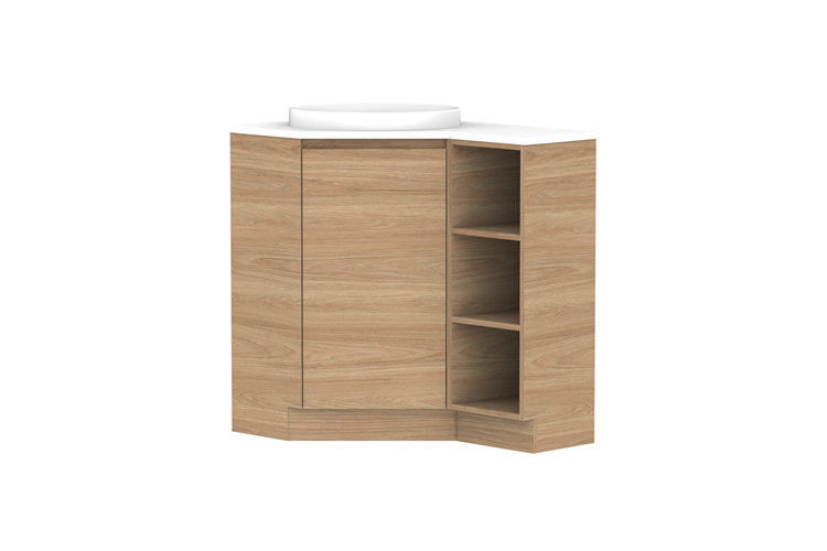 ADP Glacier Pro Corner Shelf Trio Vanity