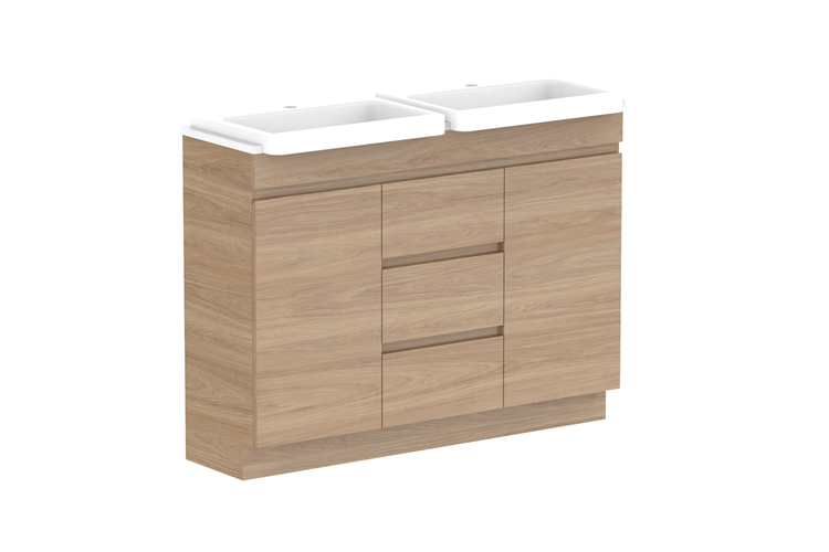 ADP Glacier Pro Semi Recessed Door & Drawer Trio Vanity