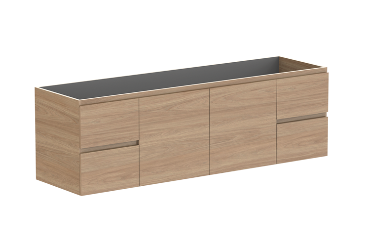 ADP Glacier Lite Full Depth Door & Drawer Twin Vanity