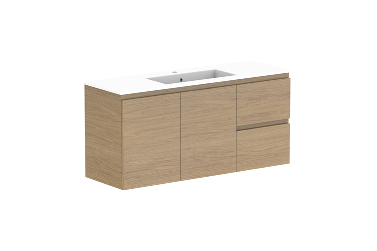 ADP Glacier Lite Ensuite Door & Drawer Twin Vanity