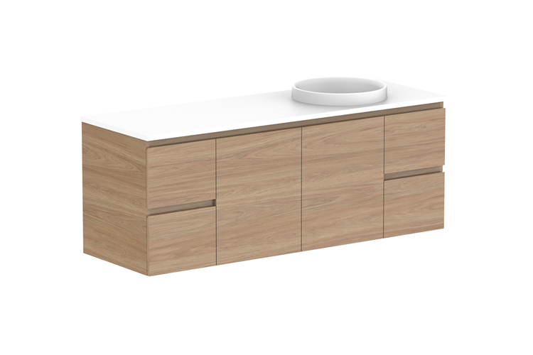 ADP Glacier Lite Full Depth Door & Drawer Twin Vanity