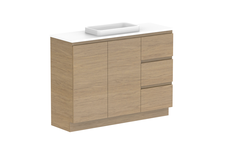 ADP Glacier Lite Ensuite Door & Drawer Trio Vanity