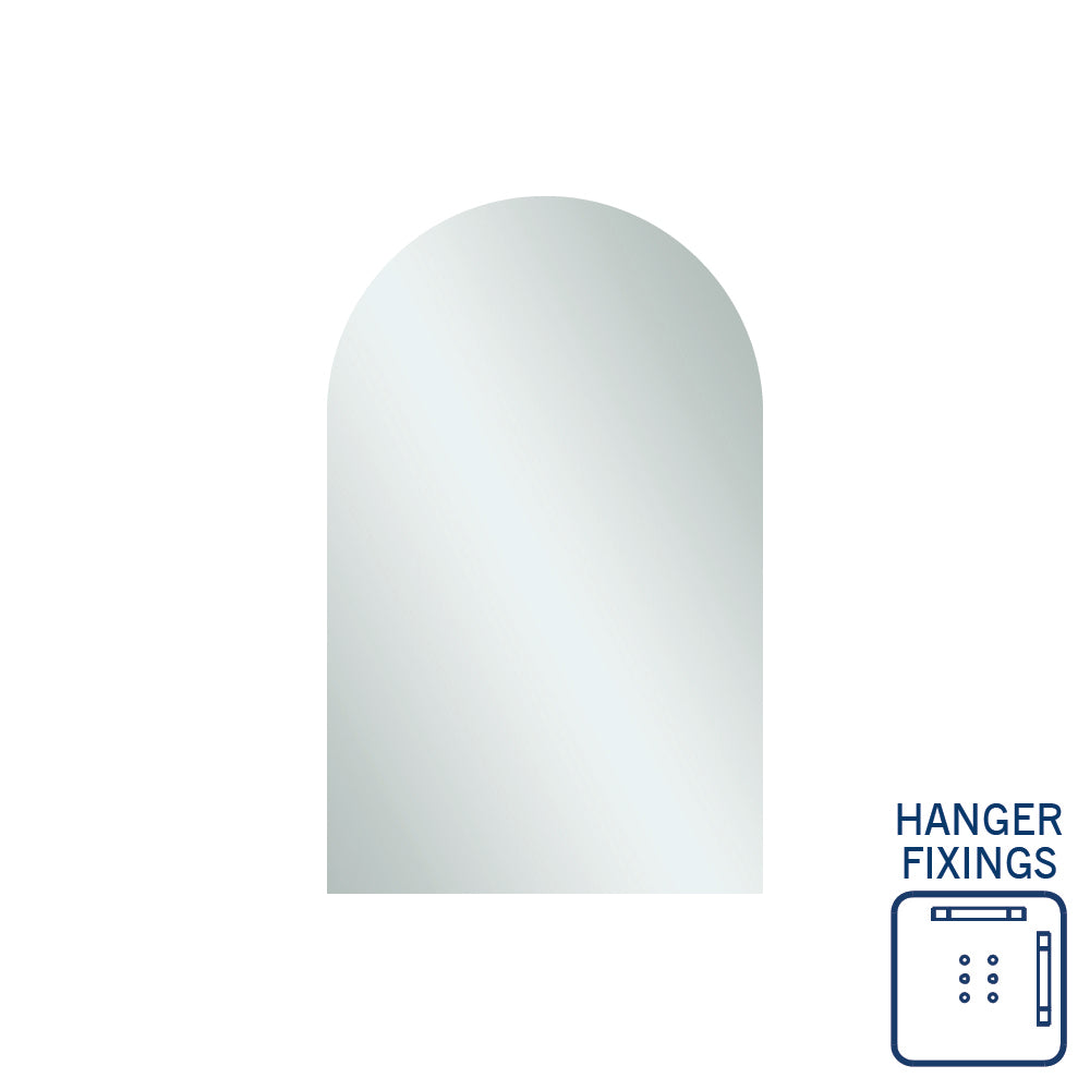 Thermogroup Aspen Arch Shape Mirror 500x800x14mm, with Hangers