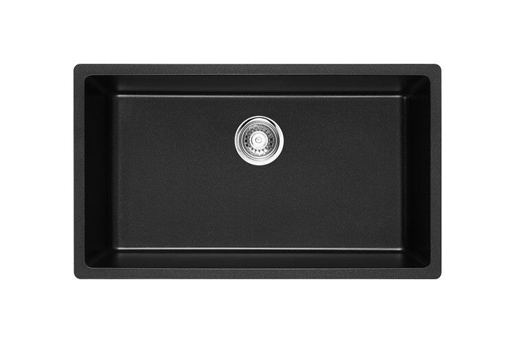 Adp Bellevue Large Rectangular Sink, Matte Black