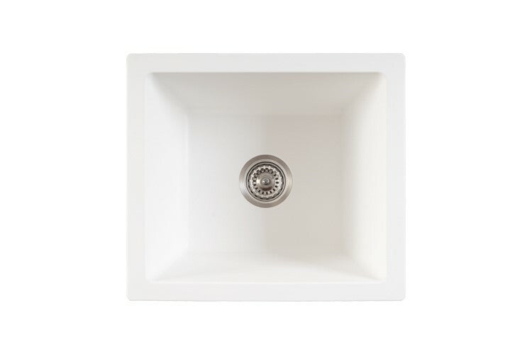 Adp Bellevue Small Rectangular Sink, Matte White