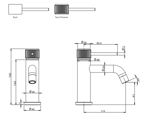 Adp Soul Groove Basin Mixer, Brushed Nickel