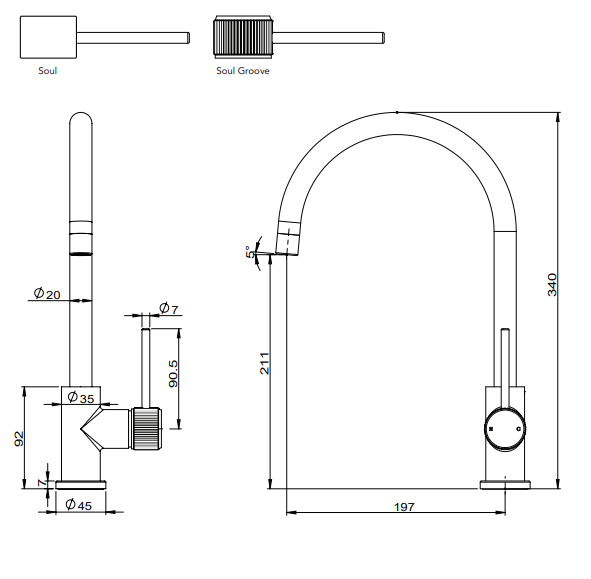 ADP Soul Groove Sink Mixer, Matte White