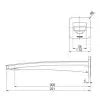 Phoenix Mekko Wall Basin Outlet 200mm - Brushed Carbon (Lead Free)