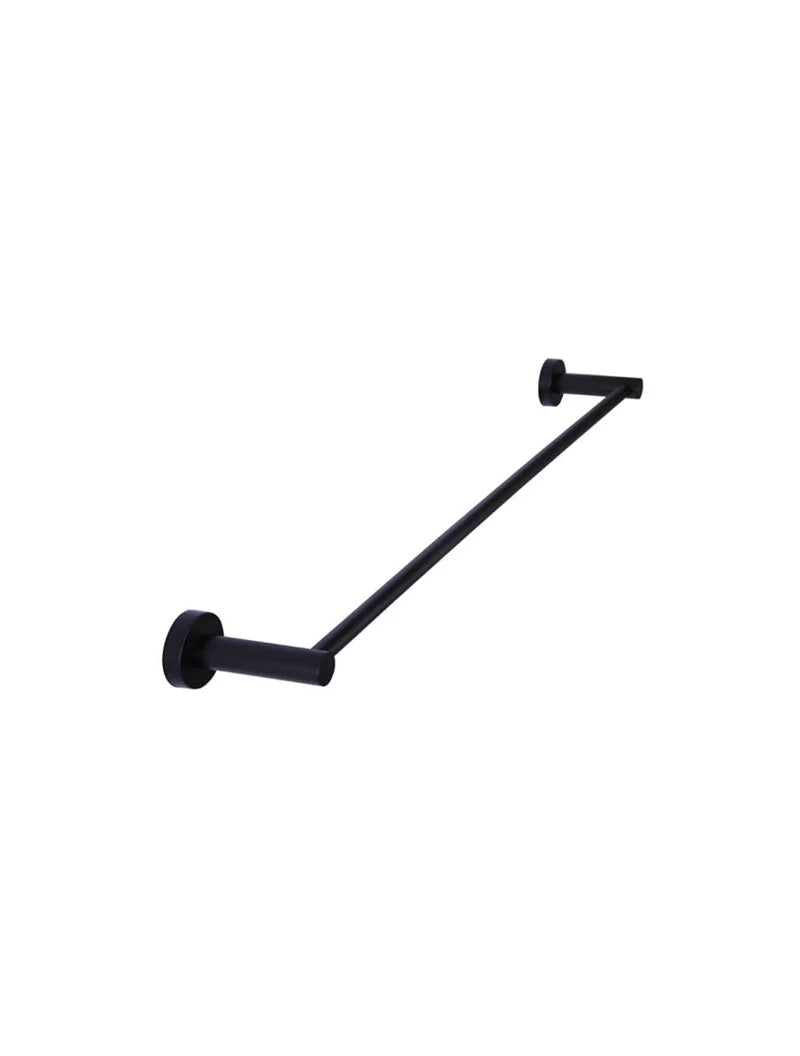 Meir Round Single Towel Rail 600mm, Matte Black