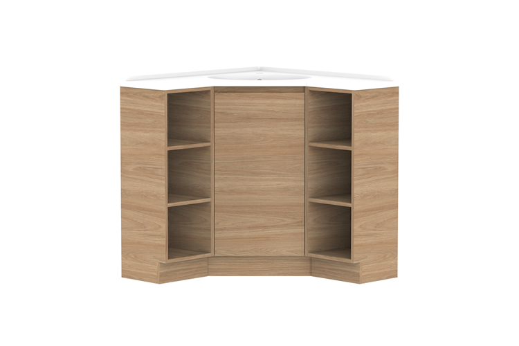 ADP Glacier Pro Corner Shelf Trio Vanity