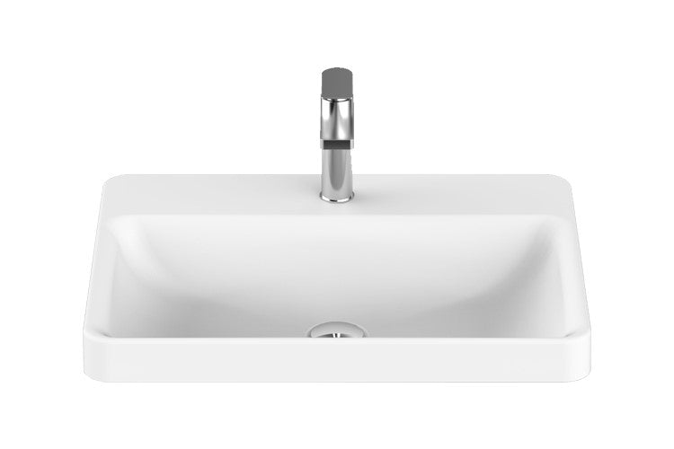 Adp Courage Semi-Inset Basin, Gloss White