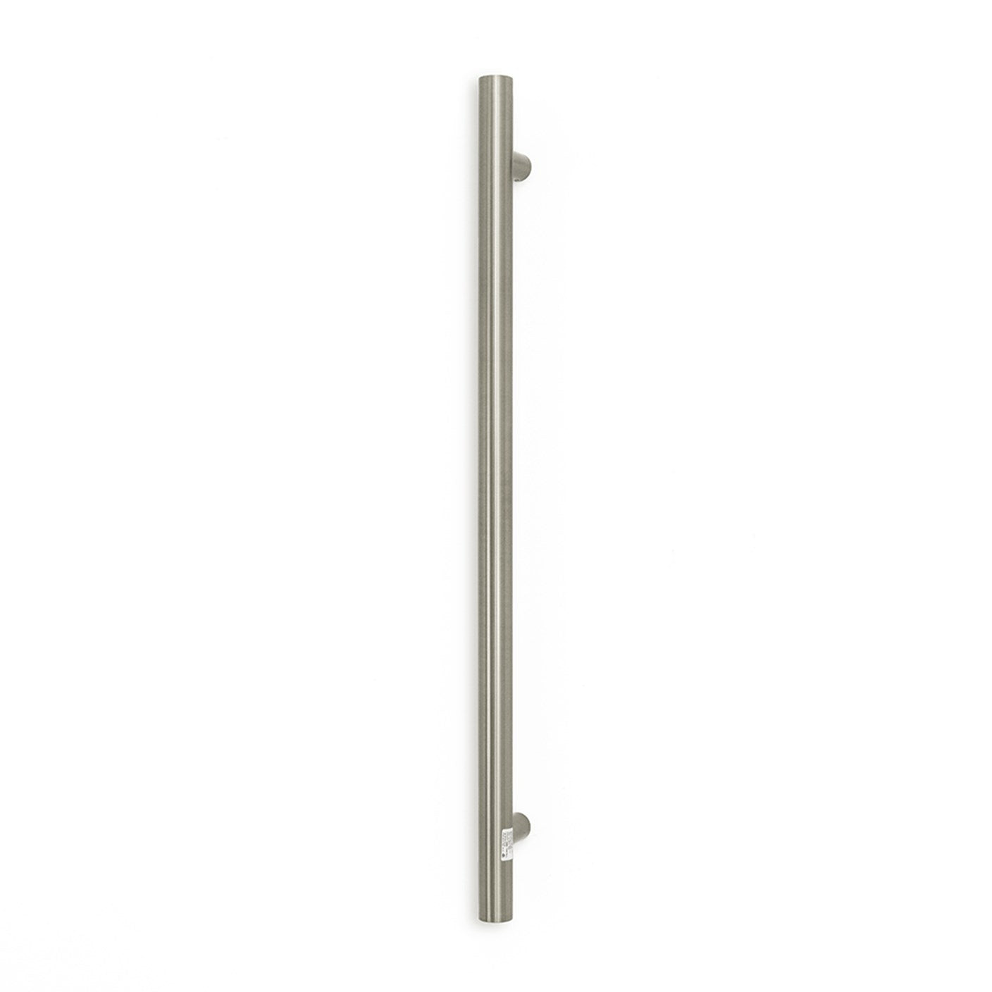 Radiant Heating Vertical Single Heated Towel Bar 40mm X 950mm, Brushed Nickel