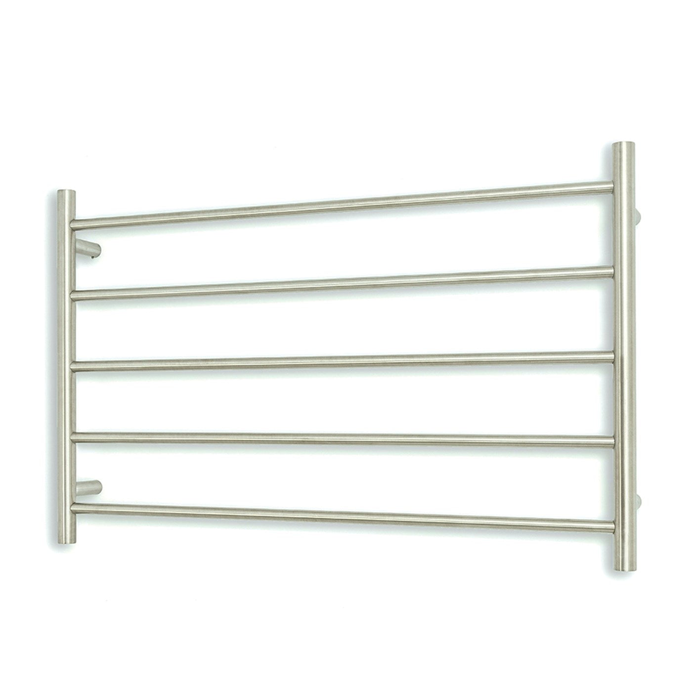 Radiant Heating 950 x 600mm Rnd Heated Towel Rail LEFT, Brushed Satin