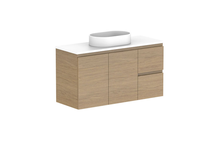 ADP Glacier Lite Ensuite Door & Drawer Twin Vanity