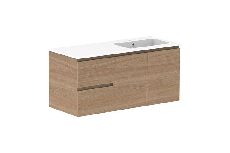 ADP Glacier Lite Full Depth Door & Drawer Twin Vanity