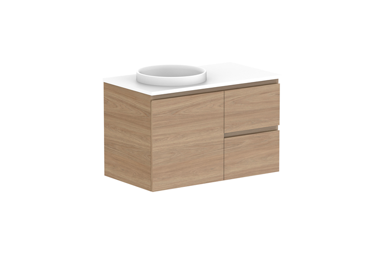 ADP Glacier Lite Full Depth Door & Drawer Twin Vanity