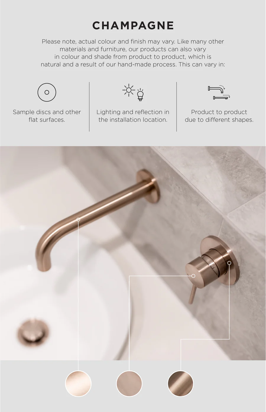 Meir Piccola Basin Mixer Tap, Champagne