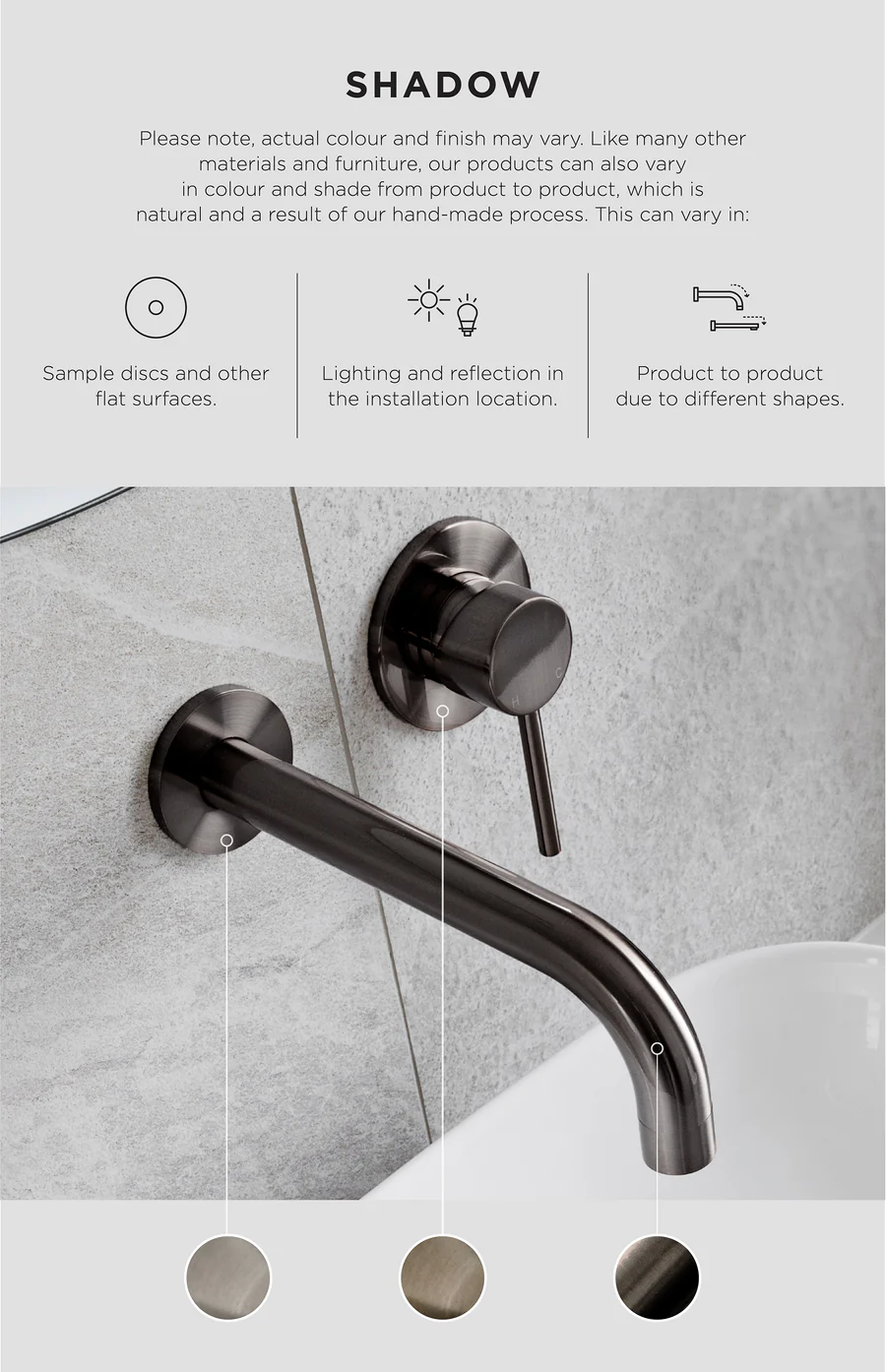 Meir Round Hand Shower on Fixed Bracket, Three Function Hand Shower Shadow