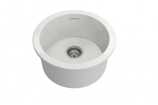 Turner Hastings Cuisine Round 47 Inset / Undermount Fireclay Sink