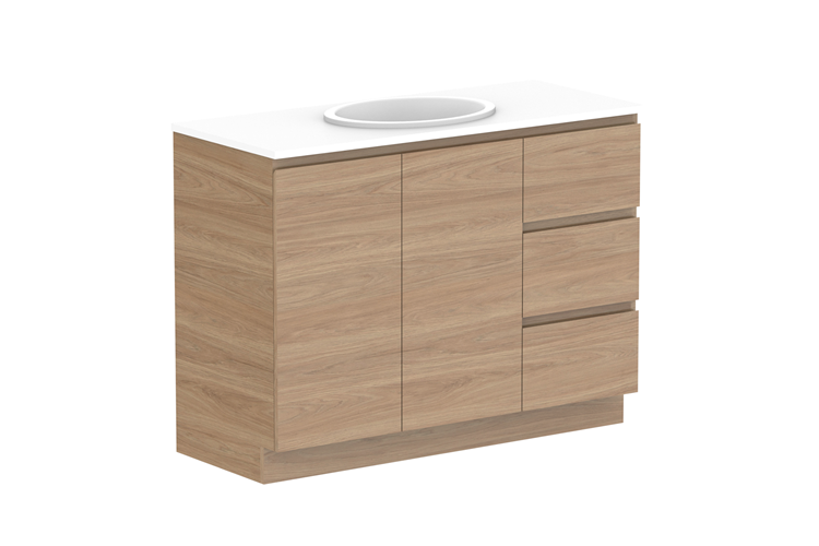 Adp Glacier Lite Full Depth Door & Drawer Trio Vanity