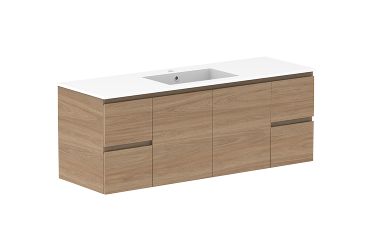 ADP Glacier Lite Full Depth Door & Drawer Twin Vanity