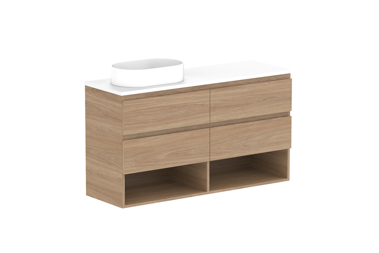 ADP Glacier Pro Ensuite Shelf Twin Vanity