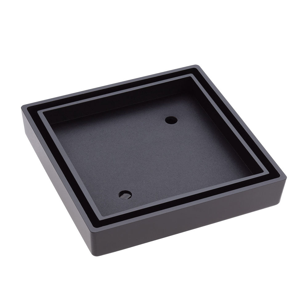 Fienza Square Tile Bed Floor Waste 90mm Outlet, Matte Black