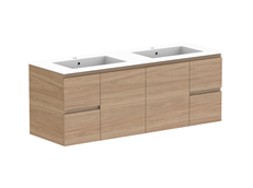 ADP Glacier Pro Full Depth Door & Drawer Twin Vanity