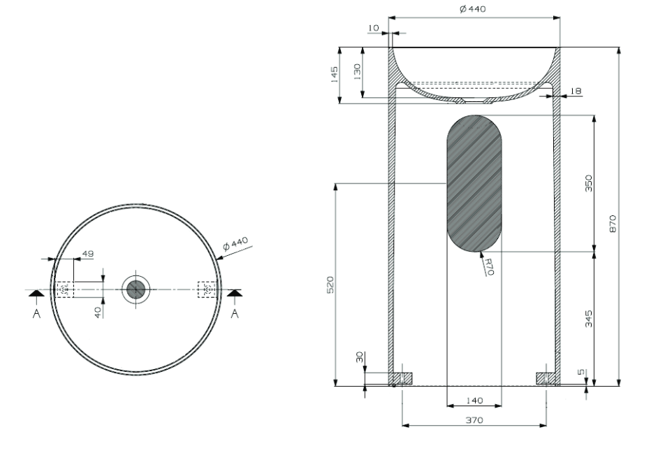 Domus Living Colonna Round 0, Matte White