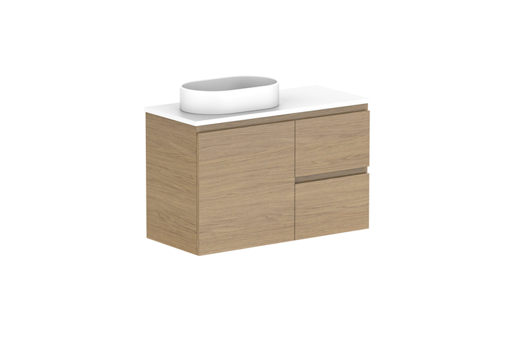 ADP Glacier Lite Ensuite Door & Drawer Twin Vanity