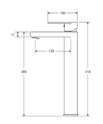 Fienza Empire Tall Basin Mixer Chrome