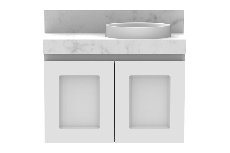 ADP London Mini All Door 600 WH Right Offset Gloss Basin CP