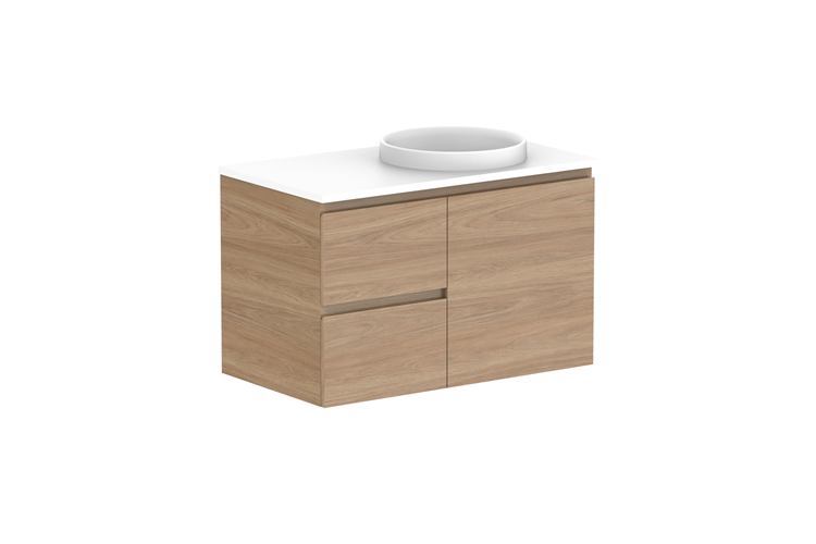 ADP Glacier Lite Full Depth Door & Drawer Twin Vanity