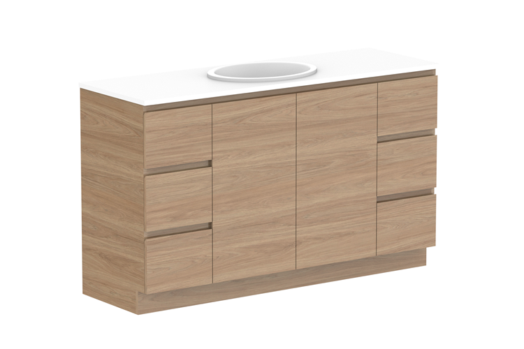 Adp Glacier Lite Full Depth Door & Drawer Trio Vanity