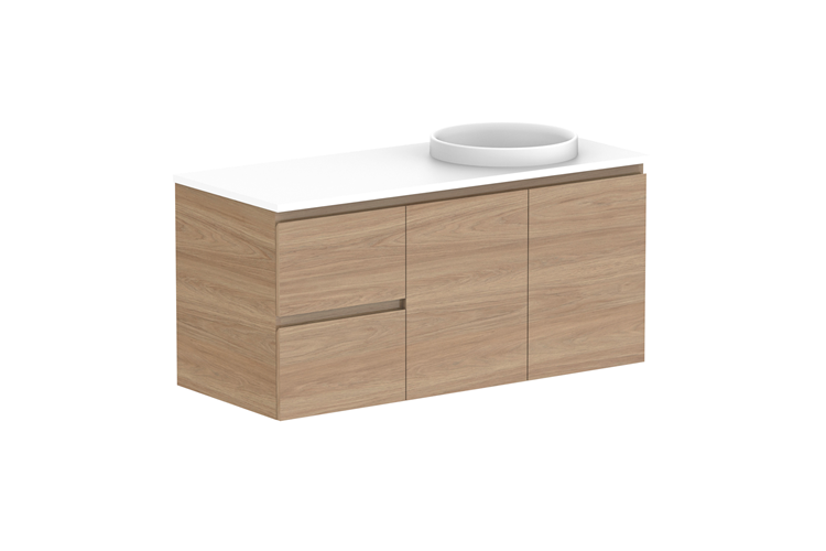 ADP Glacier Lite Full Depth Door & Drawer Twin Vanity